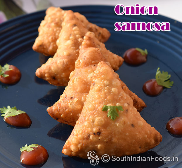 Crispy onion carrot samosa