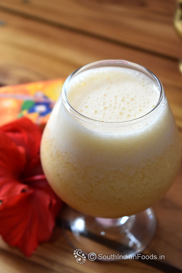 Orange banana smoothie ready