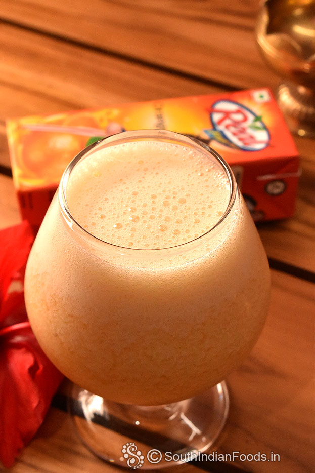 Orange smoothie with banana