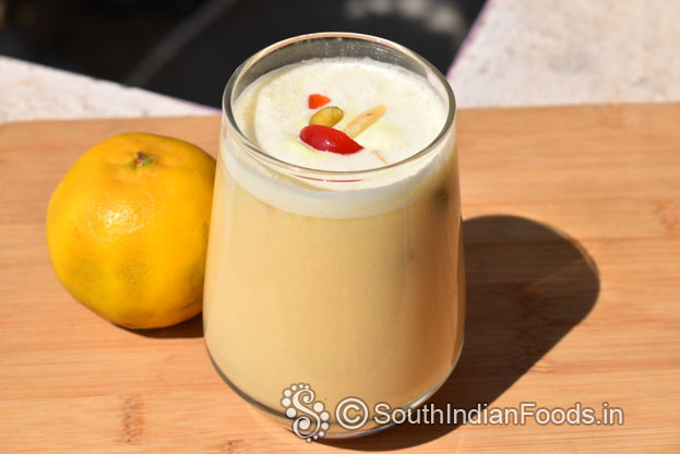 Orange ice cream lassi