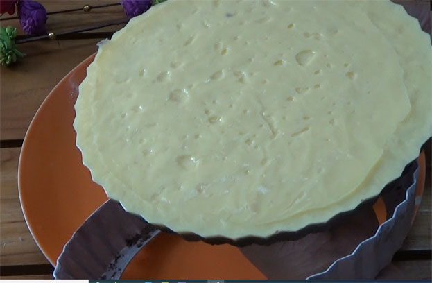 Oreo custard ice cream cake step 17