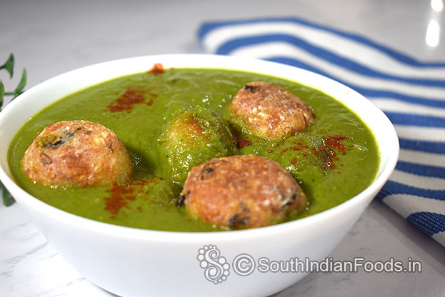 Palak paneer kofta curry