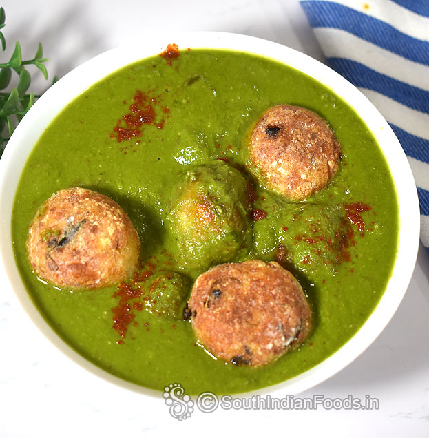 Palak paneer kofta curry-10 min