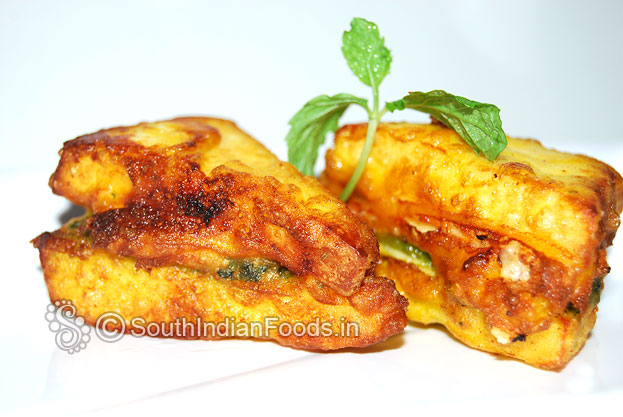 Paneer cheese pakoda is ready serve hot