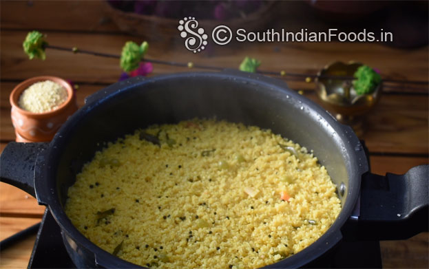 Pani varagu upma step 14
