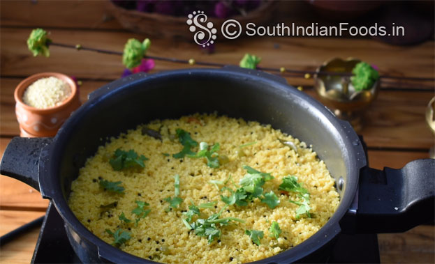 Pani varagu upma step 15