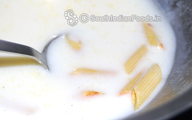 Add milk & let it boil