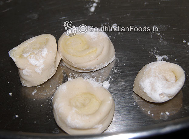 Sprinkle flour gently press