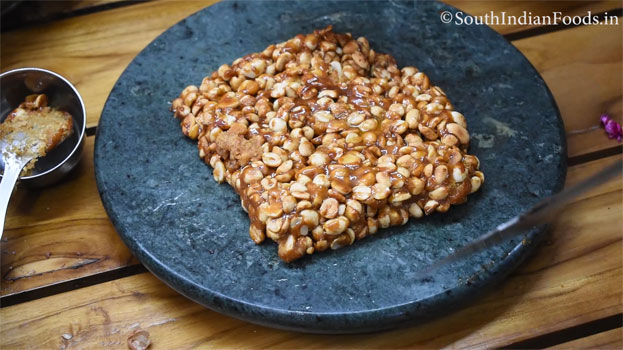 Peanut chikki with jaggery step19