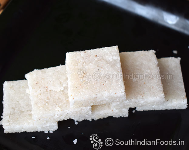 Fresh thengai burfi