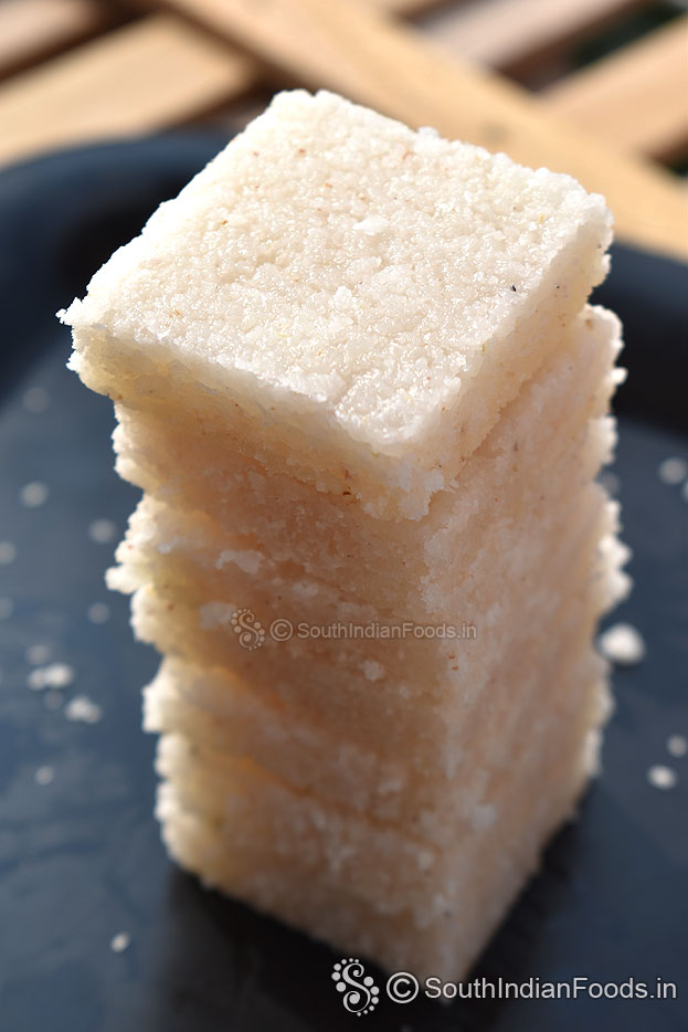 Fresh thengai burfi