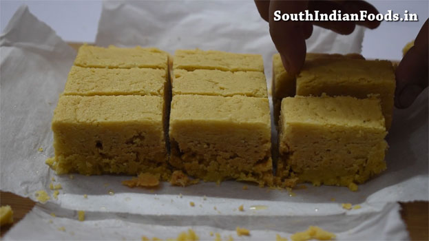 Crispy mysore pak recipe step 17