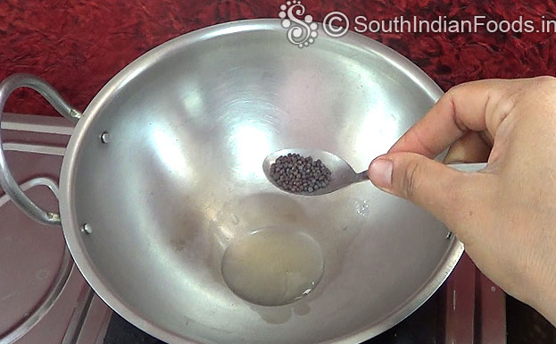 Heat oil, add mustard seeds
