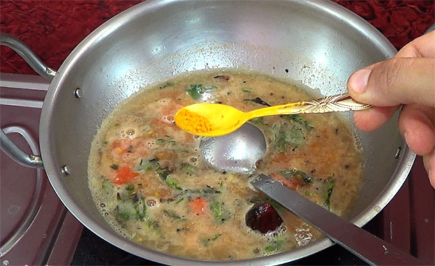 Add Turmeric powder