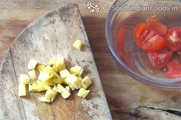 Chop pineapple