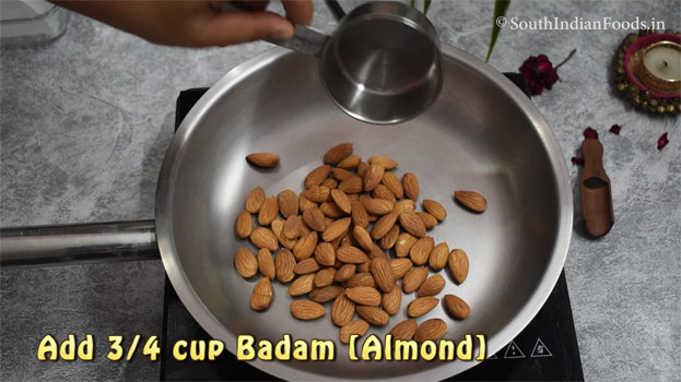 Pista Badam Burfi recipe step 1