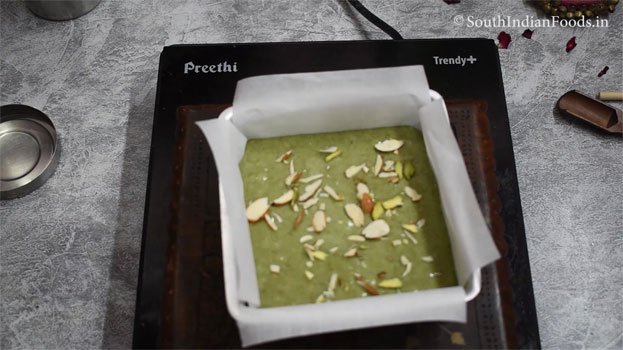 Pista Badam Burfi recipe step 19