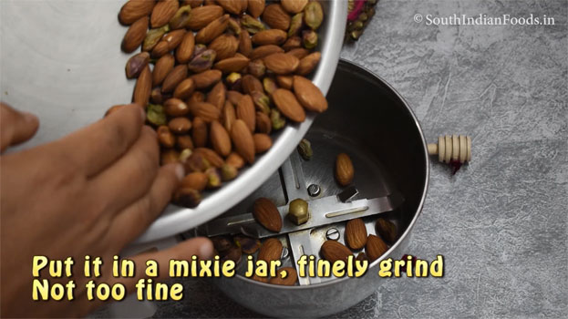 Pista Badam Burfi recipe step 4