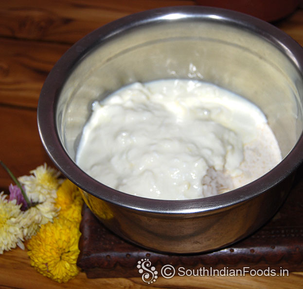 Add curd and water