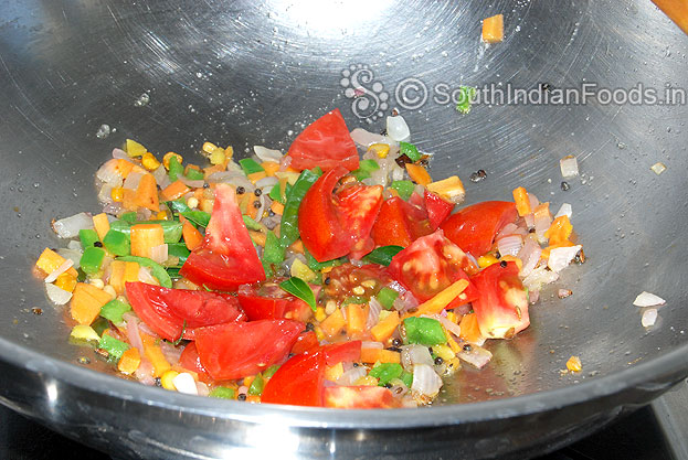 Add tomato saute