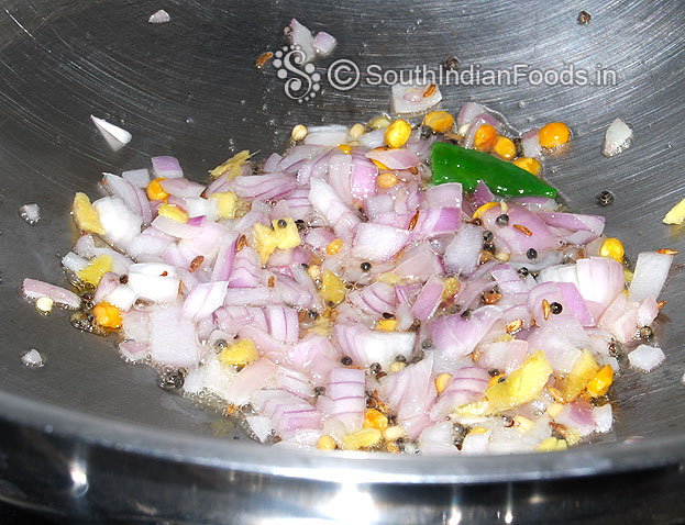 Add onion, ginger & green chilli saute