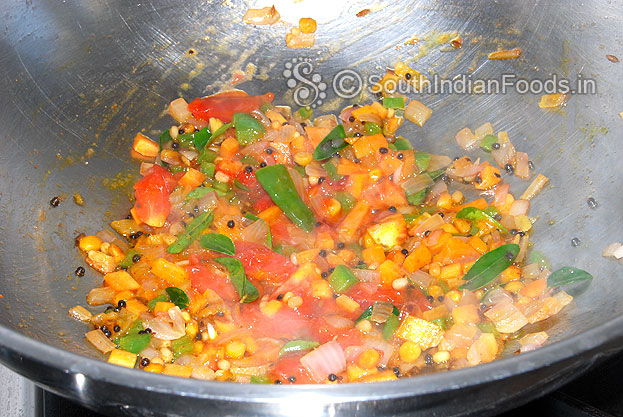 Add turmeric & red chilli powder mix well