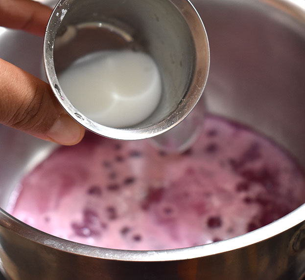 Add corn flour mixture