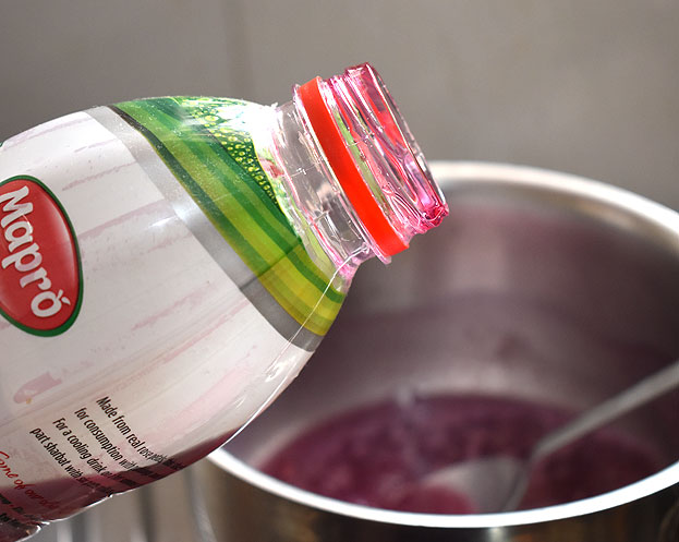 Add rose syrup