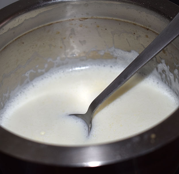 Boil milk