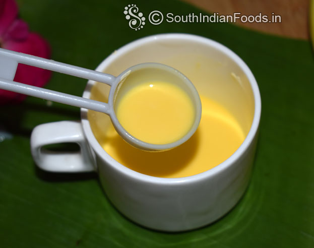 Custard mixture ready