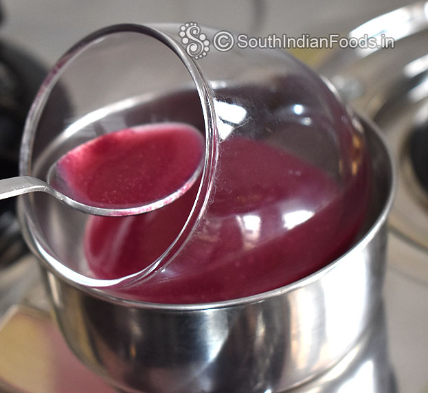 Pour into glass, refrigerate for 1 hour