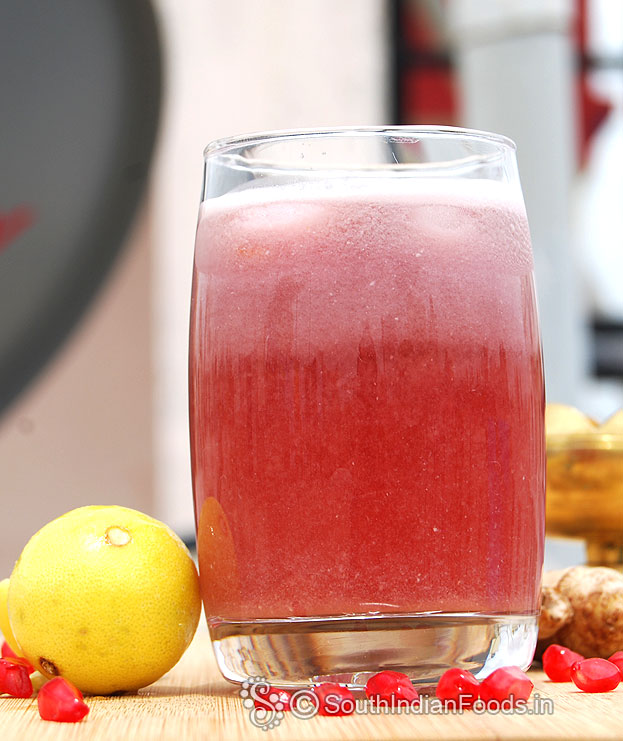 Fresh pomegrante juice