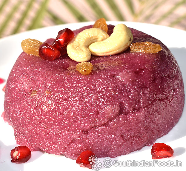 Pomegranate rose rava kesari step 16