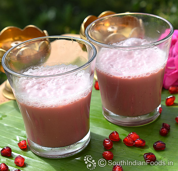 Punjabi pomegranate flavoured lassi