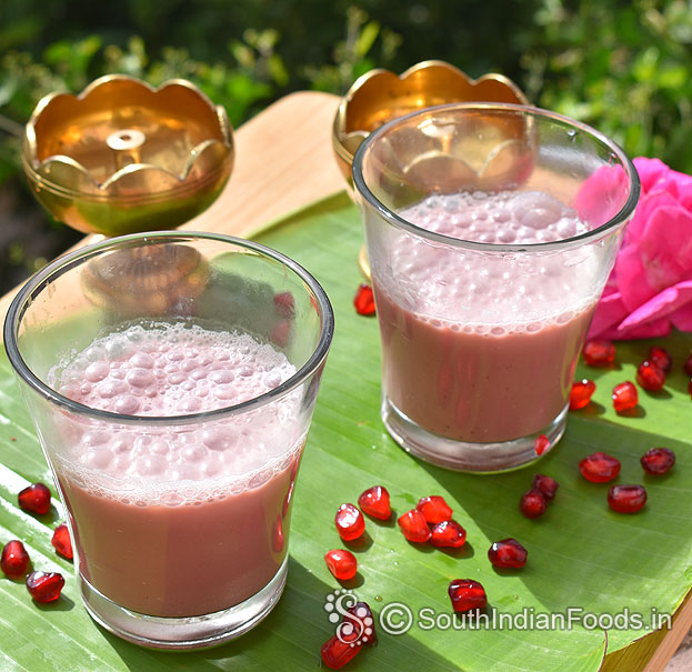 Pomegranate yogurt lassi