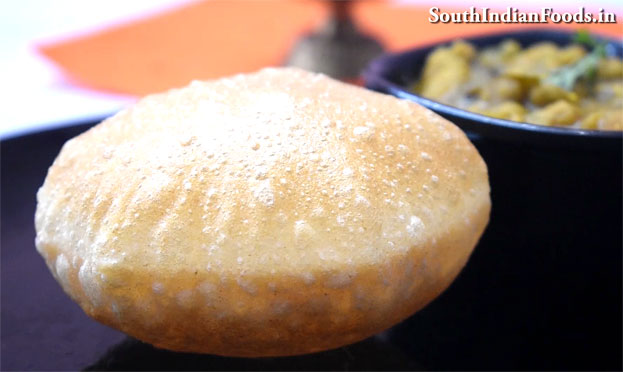 Poori and Green peas poori masala step  26