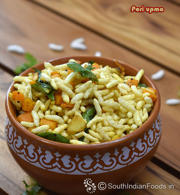 Veg puffed rice breakfast