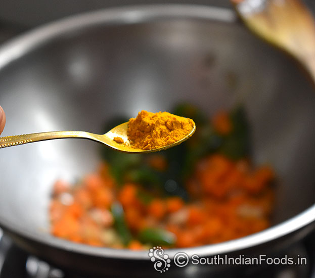 Add turmeric powder