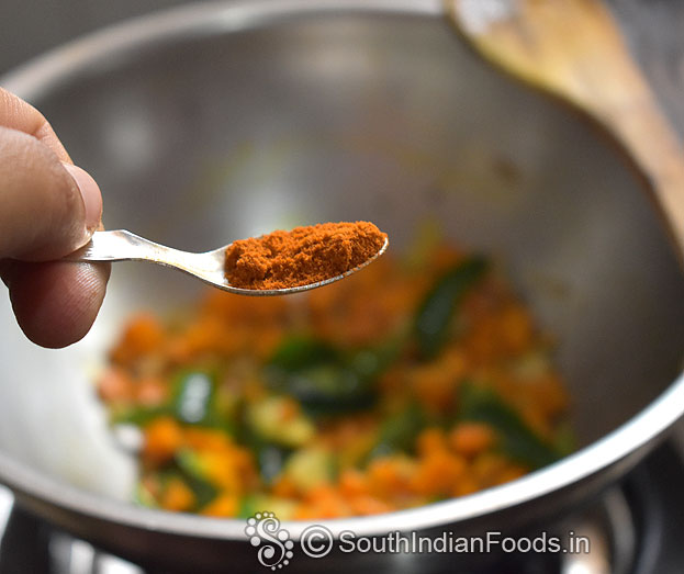 Add red chilli powder