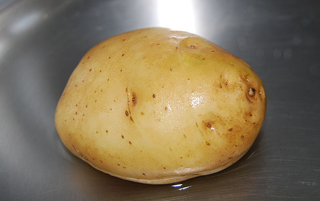 Pressure cook potato for 3 whistles