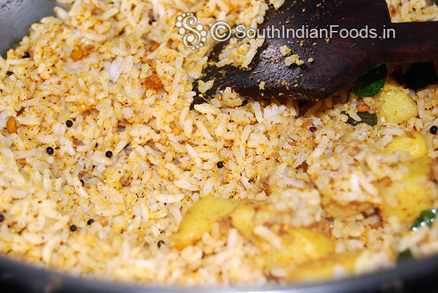 Perfectly textured rice, now cut off heat