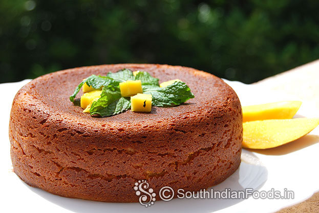 Pressure cooker mango cake