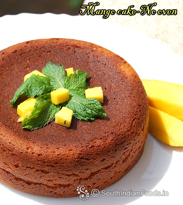 No oven mango cake