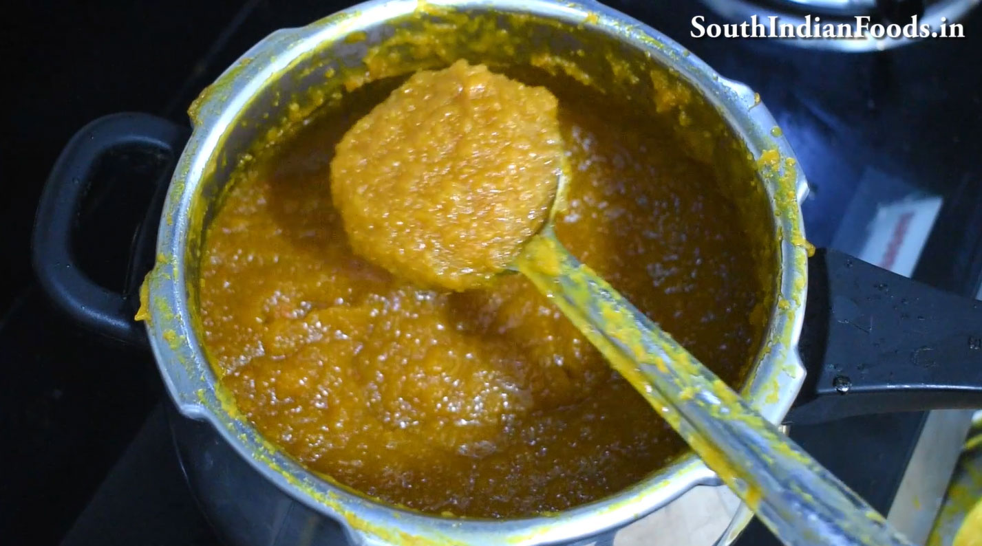 Pressure cooker pumpkin halwa