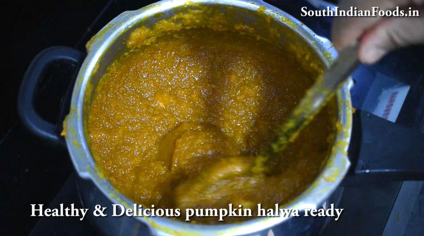 Pressure cooker pumpkin halwa