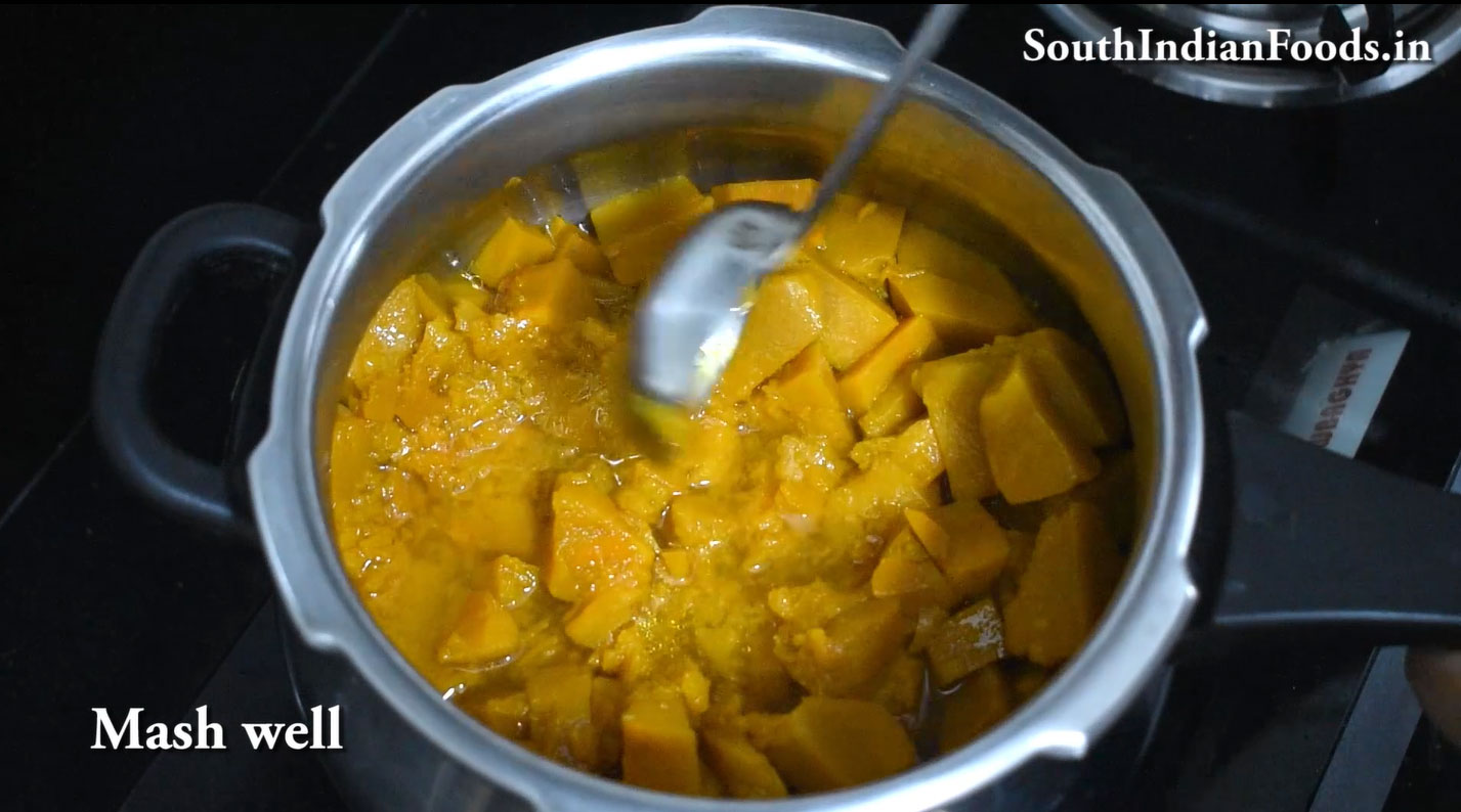 Pressure cooker pumpkin halwa
