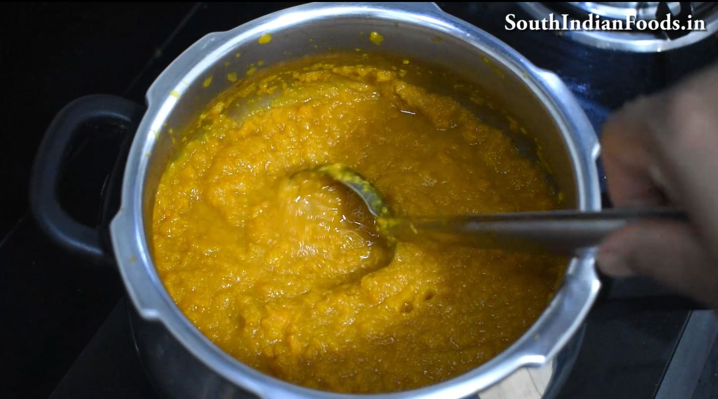 Pressure cooker pumpkin halwa
