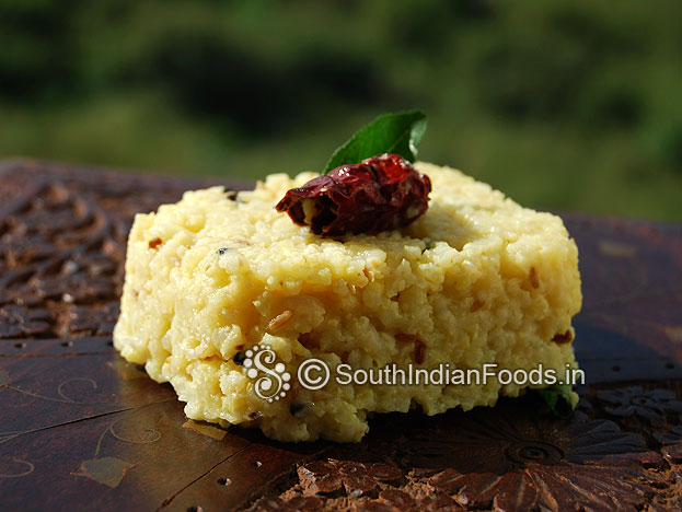 Proso millet lentil rice is ready serve hot with pickle
