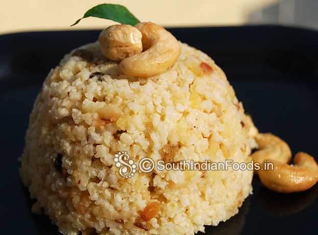Proso millet moong dal kara pongal