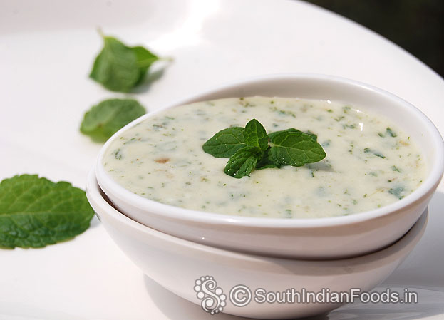 Pudina thayir pachadi-Mint raita